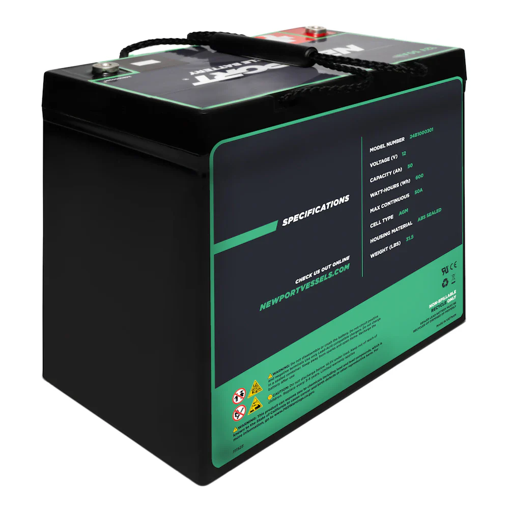 12V 50Ah Deep Cycle Marine Battery - Image 4